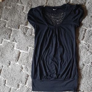 Vanity black blouse with back detail